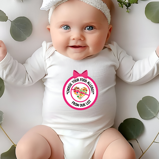 Other Food Allergies Pink Logo Long Sleeve Onesie