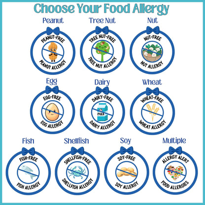 Blue Floral Food Allergy Backpack