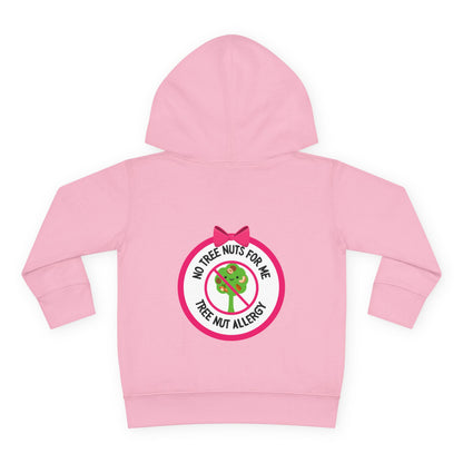 Tree Nut Allergy Pink Logo Toddler Hoodie