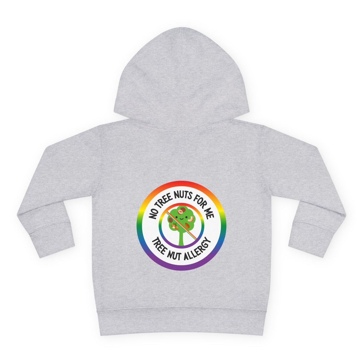 Tree Nut Allergy Rainbow Logo Toddler Hoodie
