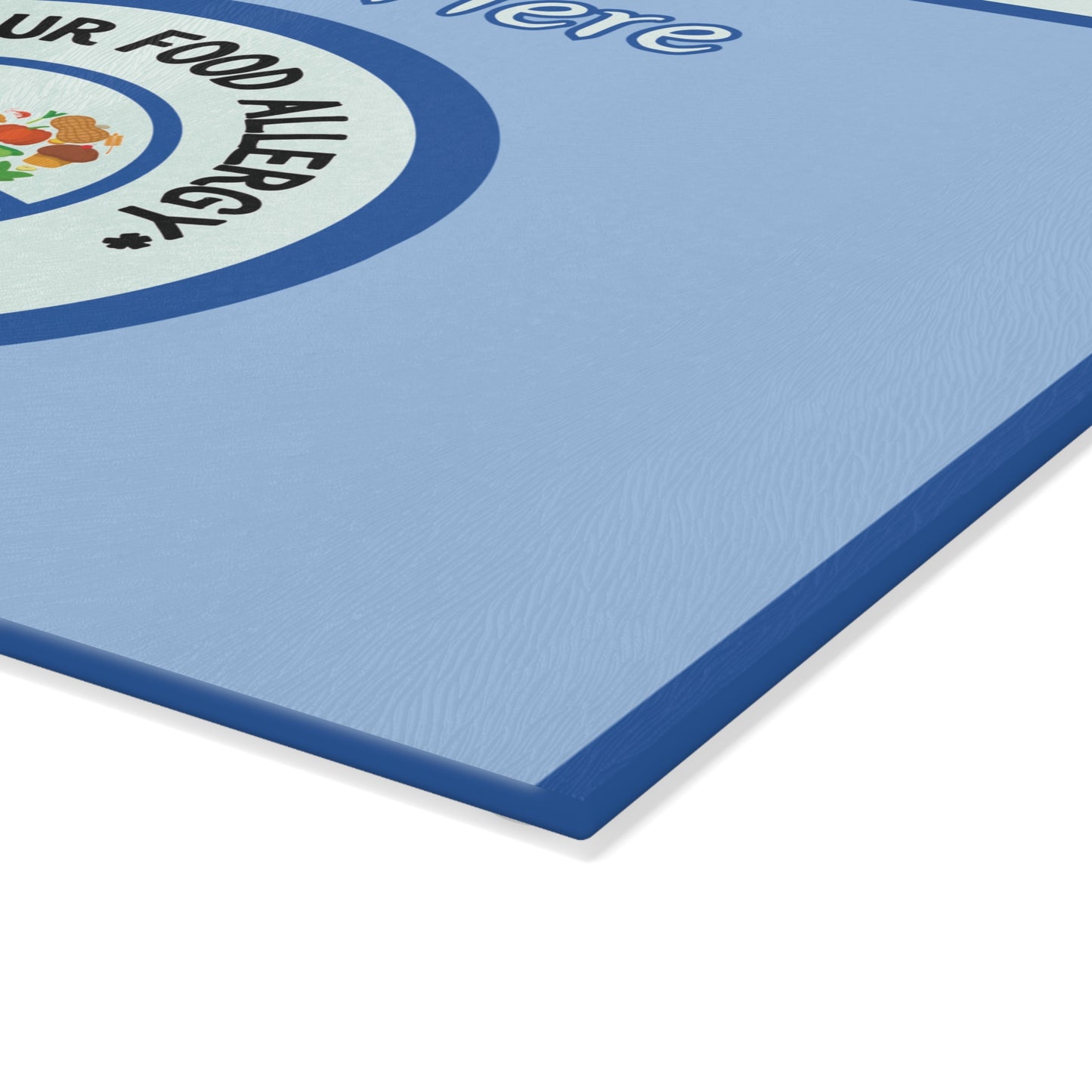 Food Allergy Glass Cutting Board