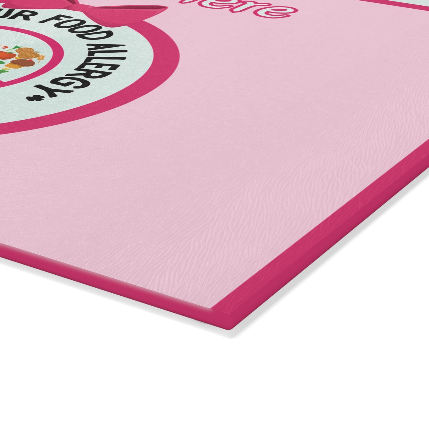 Food Allergy Glass Cutting Board
