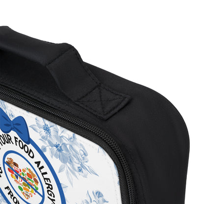 Blue Floral Food Allergy Lunchbox