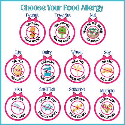 Teal Floral Food Allergy Backpack