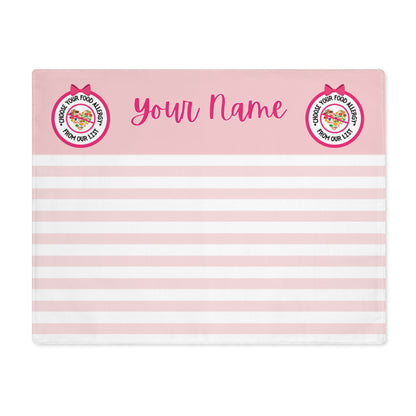 Pink Striped Placemat, 1 pc