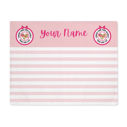 Pink Striped Placemat, 1 pc