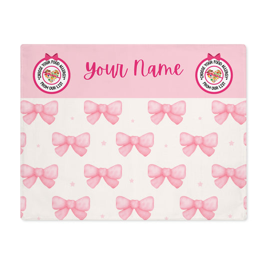 Pink Coquette Bow Placemat