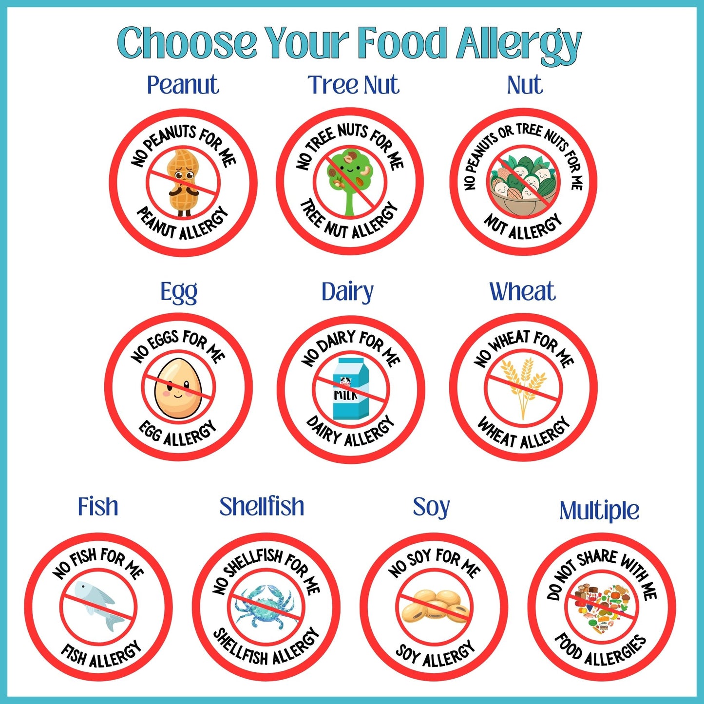 Food Allergy Red Logo Bib