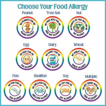 Food Allergy Rainbow Logo Bib