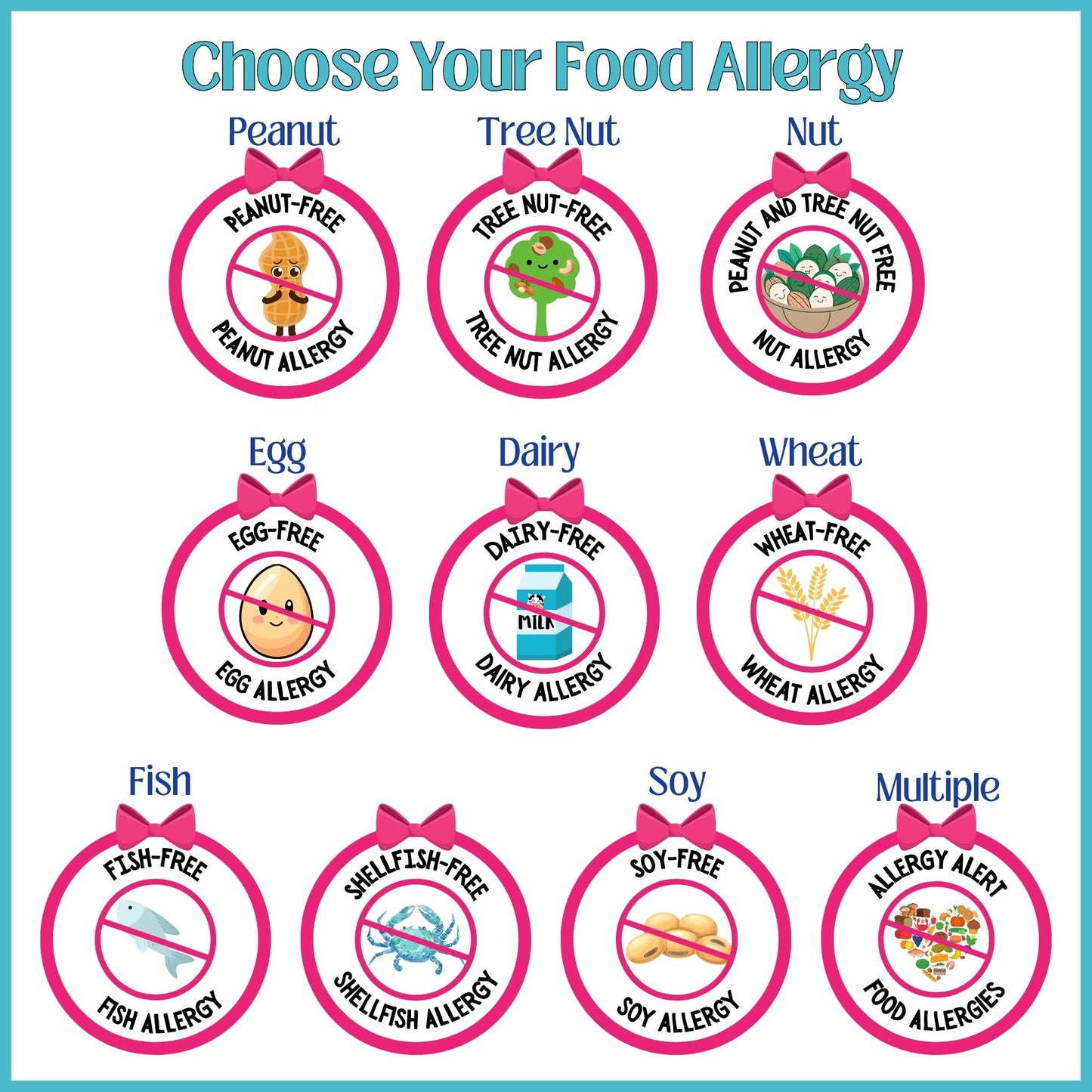 Retro Food Allergy Placemat