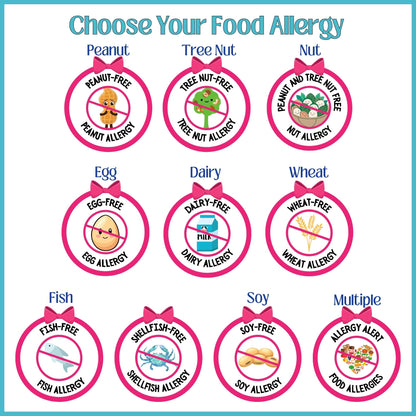 Pastel Hearts Food Allergy Lunchbox