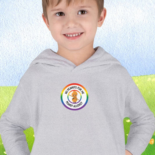 Peanut Allergy Rainbow Logo Toddler Hoodie
