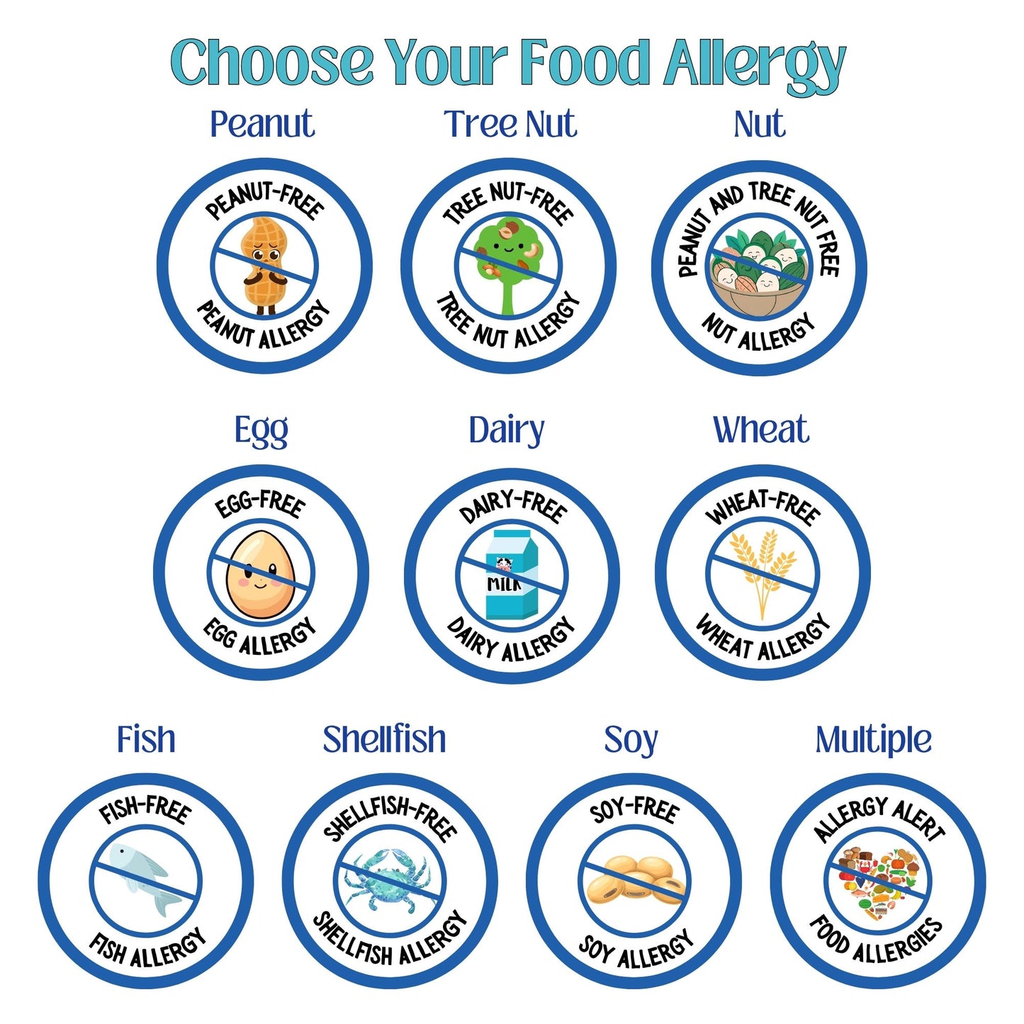 Blue Shark Food Allergy Lunchbox