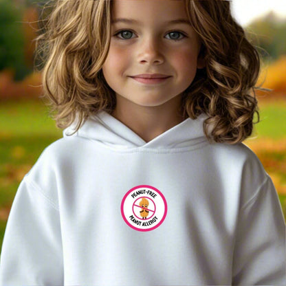 Peanut Allergy Pink Logo Youth Hoodie